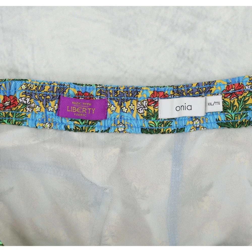 Onia The Calder Swim Trunks Mens XXL Liberty of London Floral Swim Shorts Blue